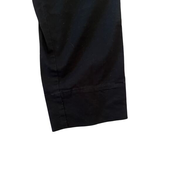 Size 4 Wildfang The Essential Trousers Black Chino Pants Relaxed One Button - Picture 3 of 7